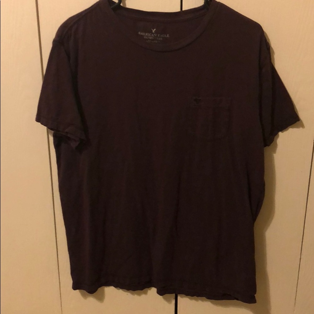 Purple American eagle t-shirt with pocket